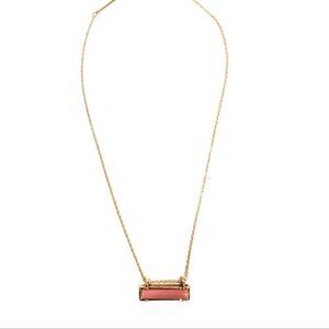Gen 3 Pink Pendant Gold Bar Necklace - NWT